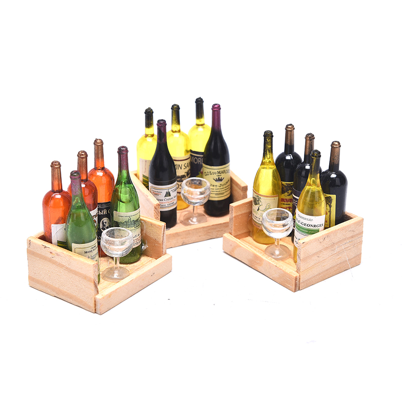 【BS】1세트 미니어처 맥주 와인병 자석이 있는 잔과  - Wine Y Beer 리뷰 및 가격